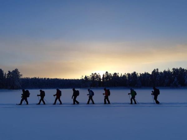 Snowshoeing vacation in Finland